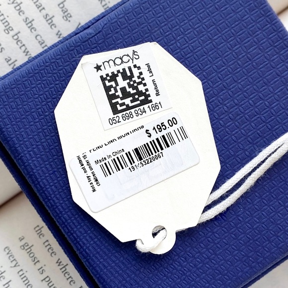 Swarovski Blue “Hollow Interlocking Hoop” Pendant Necklace - Picture 7 of 16